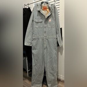 Levi's Blue and White Striped Coveralls